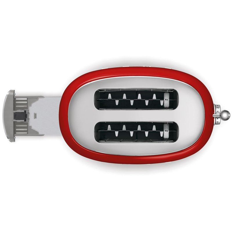 Smeg - Tostapane Rosso 2 Fette - Lucido - 50'S Style