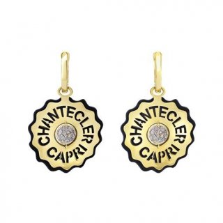 Chantecler - Orecchini Logo - Oro Giallo - Diamanti