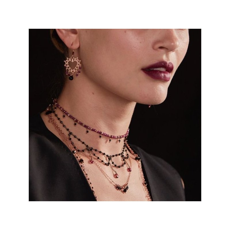 Maman Et Sophie - Girocollo Rubini - Argento 925