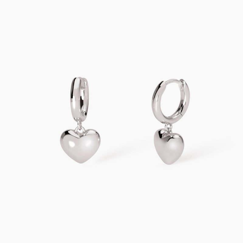 Mabina - Orecchini In Argento 925 - Cuore Pendenti