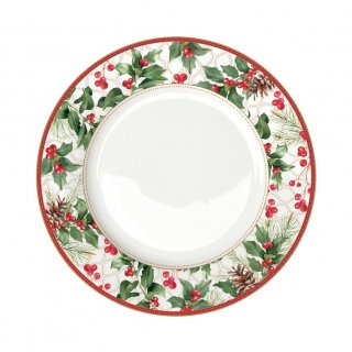 Easy Life - Piatto Piano Christmas Berries - Porcellana