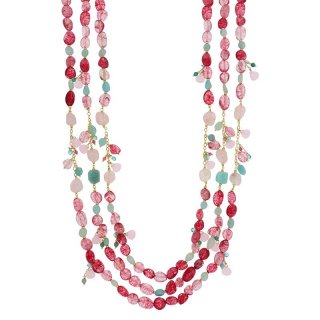 Nivy - Collana Barbara - Quarzo Rosa - Amazzonite
