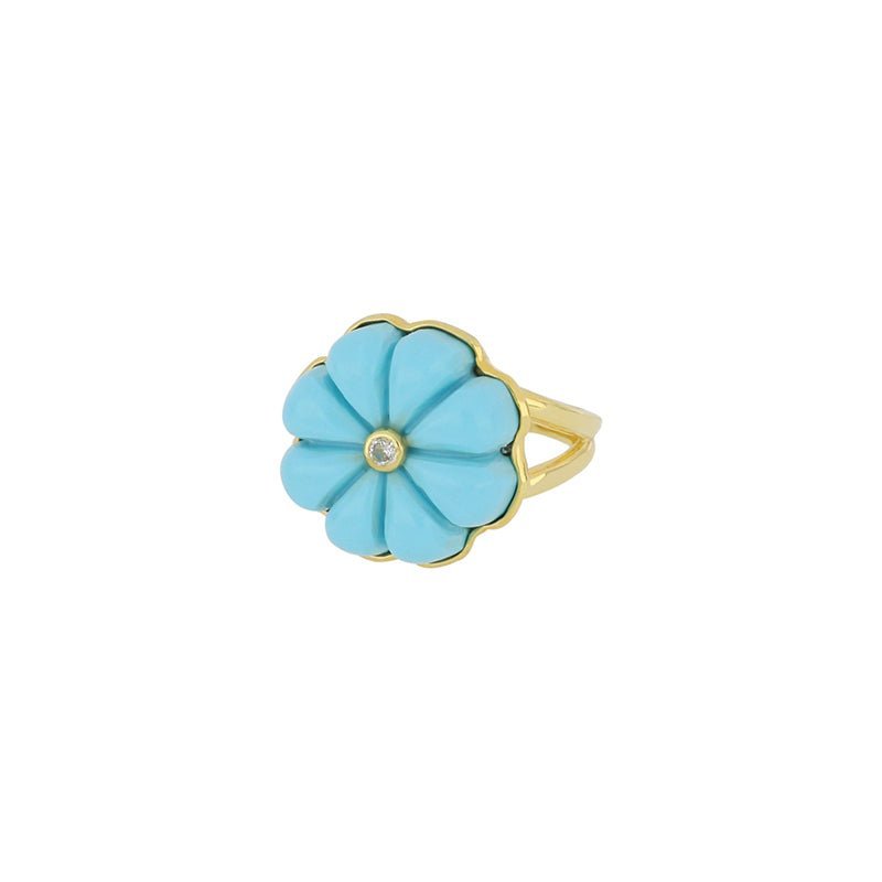 Nivy - Anello Clara - Fiore - Turchese