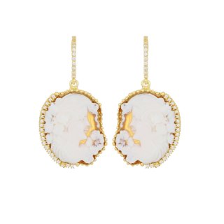 Nivy - Orecchini Con Cammeo - Argento 925 - Zirconi