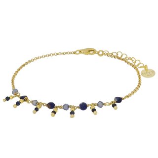 Nivy - Bracciale Pietre Blu - Argento 925 - Oro
