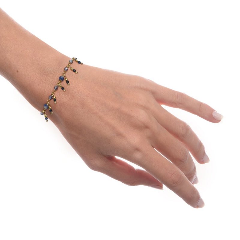 Nivy - Bracciale Pietre Blu - Argento 925 - Oro