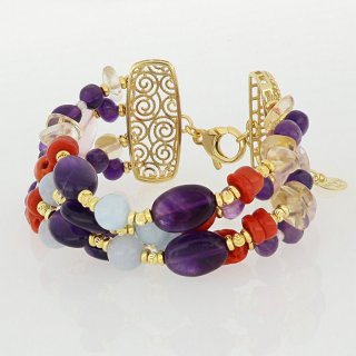 Nivy - Bracciale Elvira - Argento - Corallo