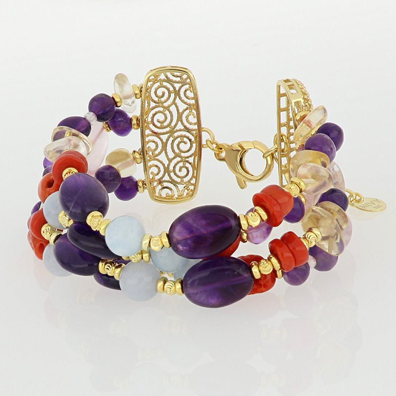 Nivy - Bracciale Elvira - Argento - Corallo