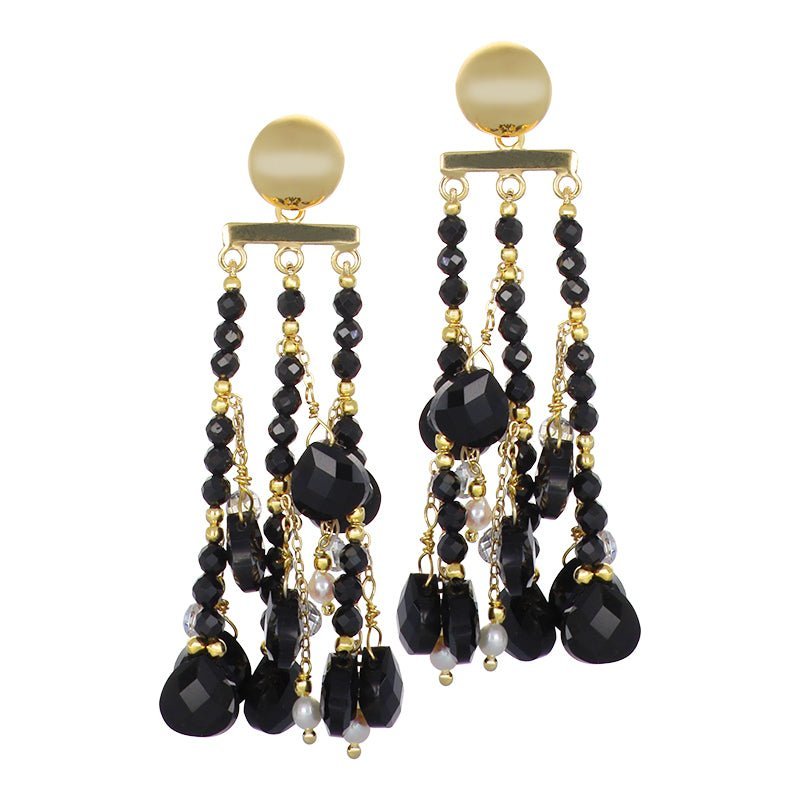 Nivy - Orecchini Aura - Onice Nero - Perle