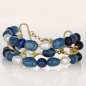 Nivy - Bracciale Clori - Pietre Blu - Perle Vere