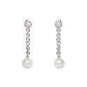 Ottaviani - Orecchini Rodiati - Cubic Zirconia - Perle