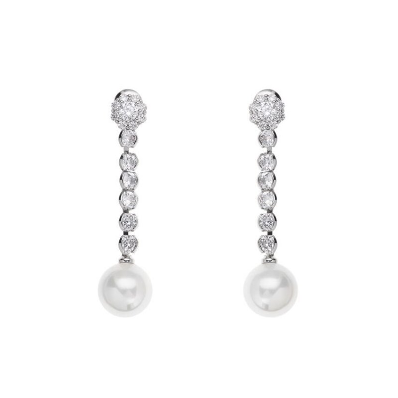 Ottaviani - Orecchini Rodiati - Cubic Zirconia - Perle