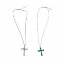Ottaviani - Collana Croce Smeraldo - Argento 925