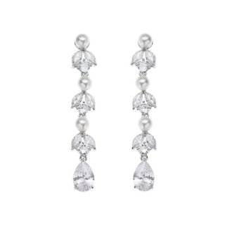 Ottaviani - Orecchini Rodiati - Cubic Zirconia - Perle