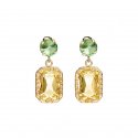 Orecchini Dorati Con Cristalli E Strass