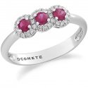 Anello Diamante, Rubino Gioiello Donna Comete Armonia Anb 2728