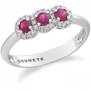 Anello Diamante, Rubino Gioiello Donna Comete Armonia Anb 2728