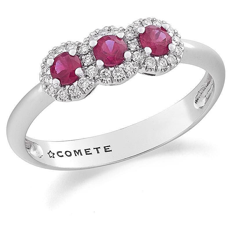 Anello Diamante, Rubino Gioiello Donna Comete Armonia Anb 2728