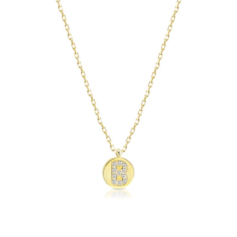 Laura Pjewels - Collana Lettera - Zirconi Bianchi