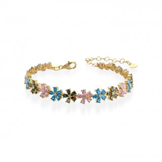Laura Pjewels - Bracciale Fiori - Zirconi Multicolor