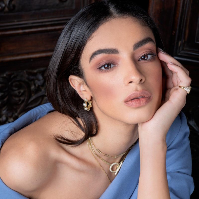 Laura Pjewels - Orecchini Cerchio - Zirconi Bianchi