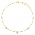 Laura Pjewels - Choker Cuori - Argento 925 - Oro 18Kt