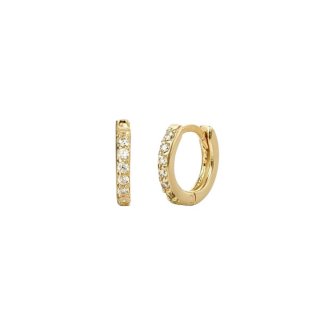 Laura Pjewels - Orecchini Mini Cerchio - Zirconi Bianchi