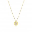 Laura Pjewels - Collana Lettera - Zirconi Bianchi