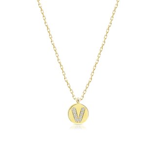 Laura Pjewels - Collana Lettera - Zirconi Bianchi