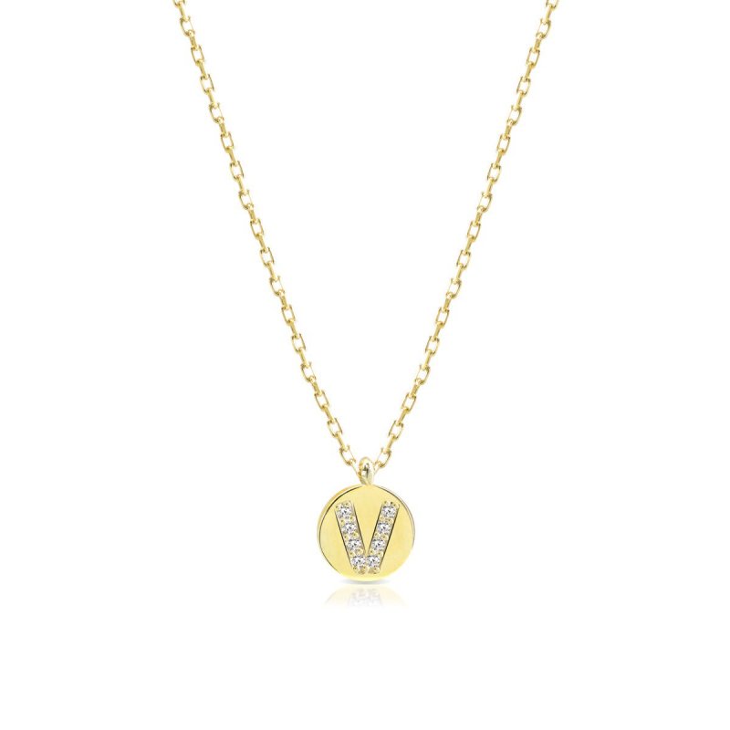 Laura Pjewels - Collana Lettera - Zirconi Bianchi
