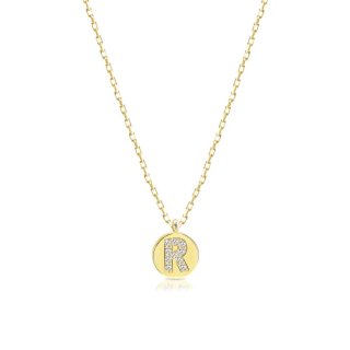 Laura Pjewels - Collana Lettera - Zirconi Bianchi
