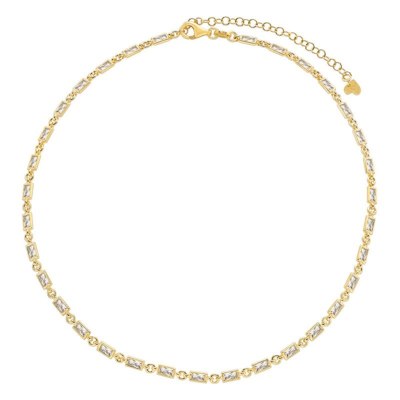 Laura Pjewels - Choker Baguette - Argento 925 - Oro 18Kt