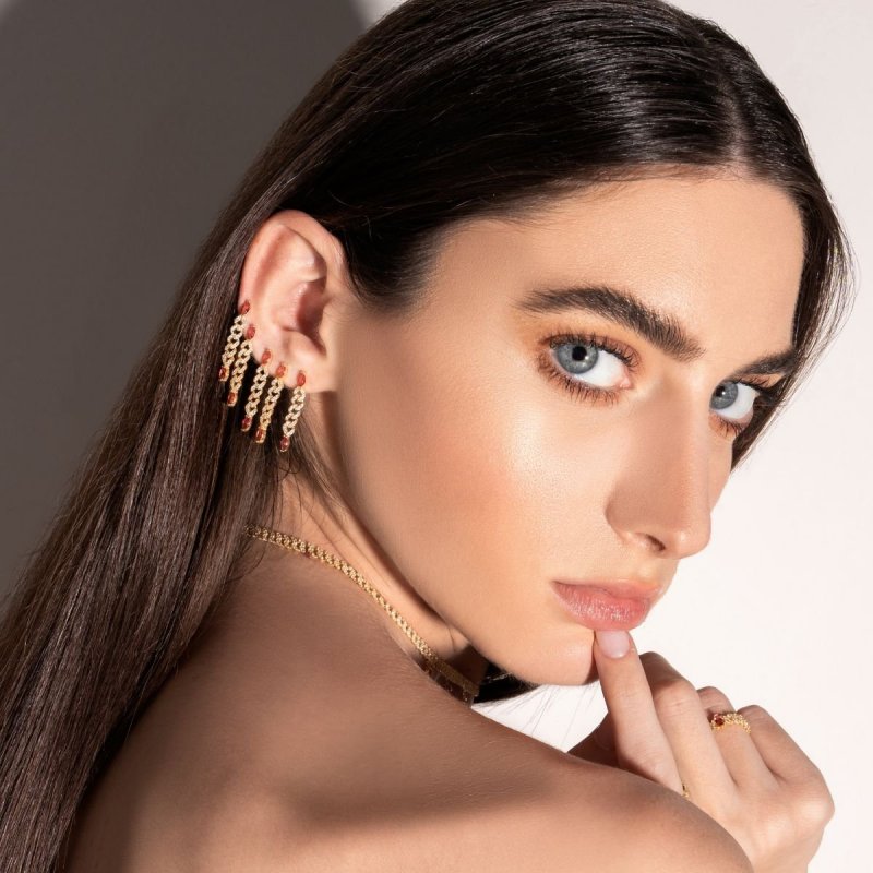 Laura Pjewels - Orecchini Groumette - Argento 925 - Zirconi