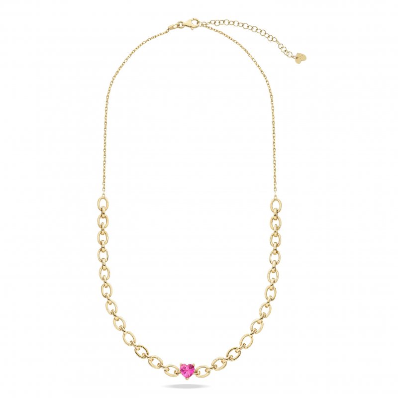 Laura Pjewels - Girocollo Cuore - Argento 925 - Fucsia