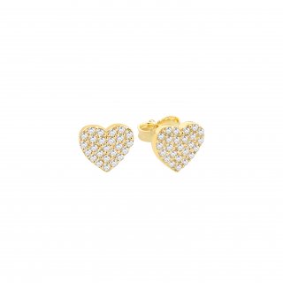 Laura Pjewels - Orecchini Cuoricino - Argento 925 - Zirconi