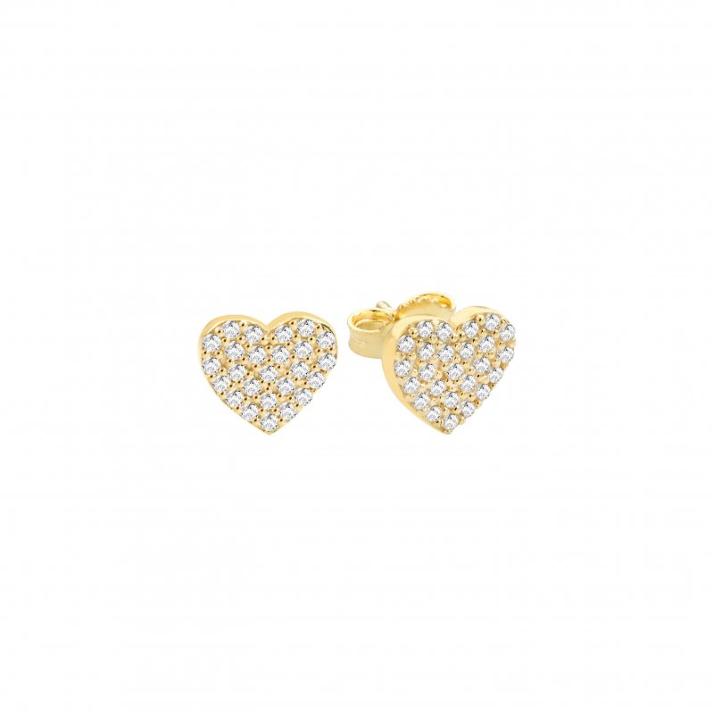 Laura Pjewels - Orecchini Cuoricino - Argento 925 - Zirconi