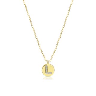 Laura Pjewels - Collana Lettera - Zirconi Bianchi