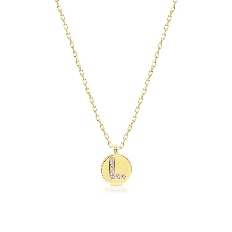 Laura Pjewels - Collana Lettera - Zirconi Bianchi