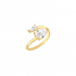 Laura Pjewels - Anello Contrarié - Argento 925 - Zirconi