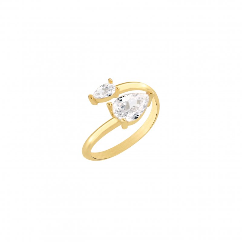 Laura Pjewels - Anello Contrarié - Argento 925 - Zirconi
