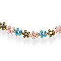 Laura Pjewels - Girocollo Fiori - Argento 925 - Zirconi