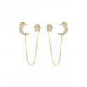 Laura Pjewels - Orecchini Luna E Stella - Argento