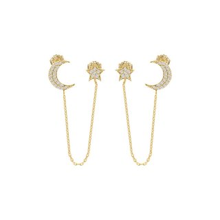 Laura Pjewels - Orecchini Luna E Stella - Argento