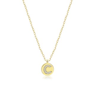 Laura Pjewels - Collana Lettera - Zirconi Bianchi