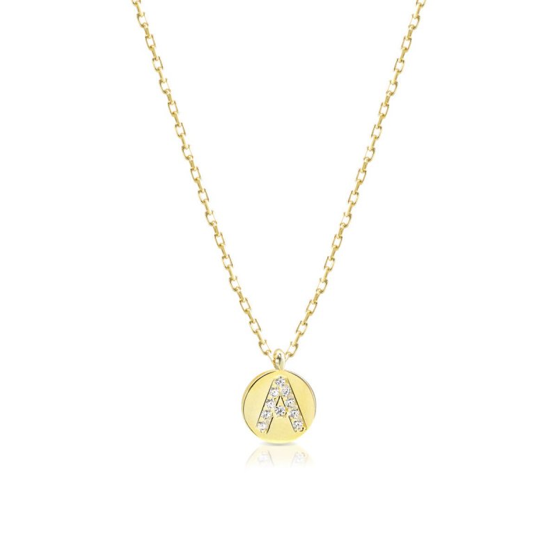 Laura Pjewels - Collana Lettera - Zirconi Bianchi