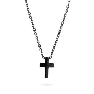 Boccadamo - Collana Uomo Nera - Acciaio - Croce
