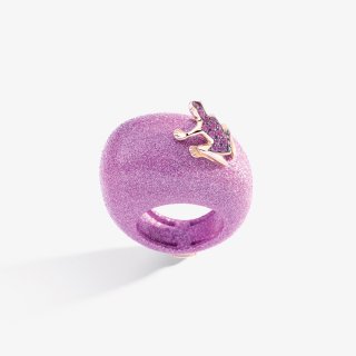 Dada Arrigoni - Anello Happy Frog - Oro Rosa - Zaffiri