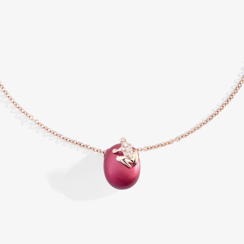 Dada Arrigoni - Collana Happy Frog - Magenta Satin