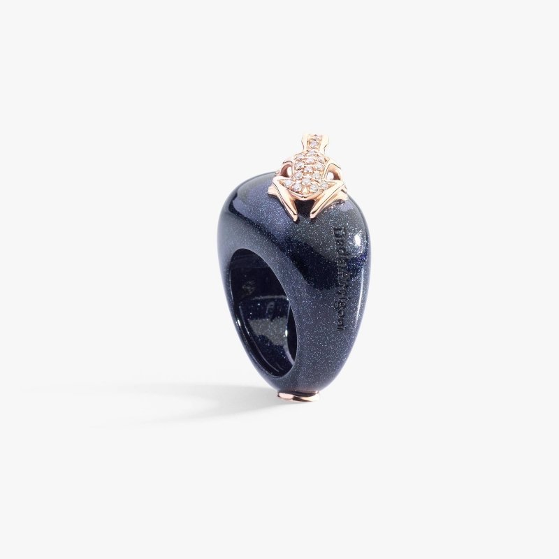 Dada Arrigoni - Anello Happy Frog - Oro Rosa - Diamanti
