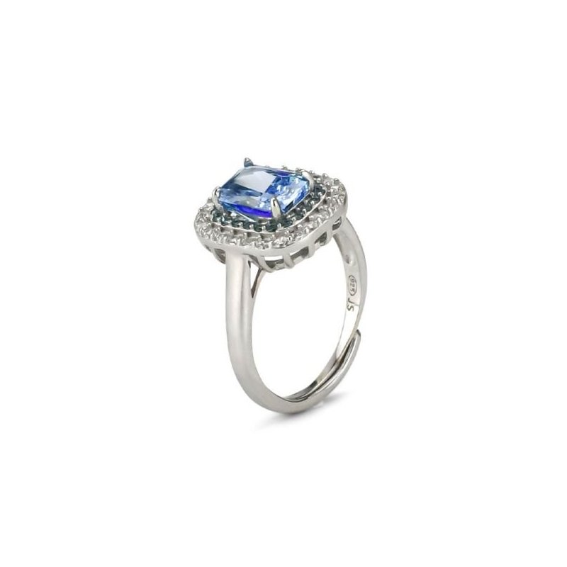 Boccadamo - An481B Anello - Zirconi Blu Zaffiro